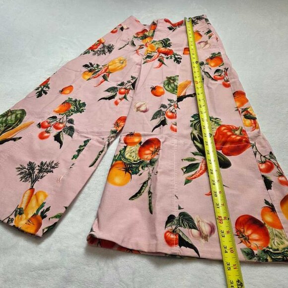 New 2 Maeve Anthropologie garden vegetable high-rise printed crop wide-leg pants - Picture 7 of 11